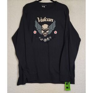 Vintage Y2K Kawasaki Tshirt Vulcan Motorcycle Black 2XL Long-Sleeve New NWT 0848